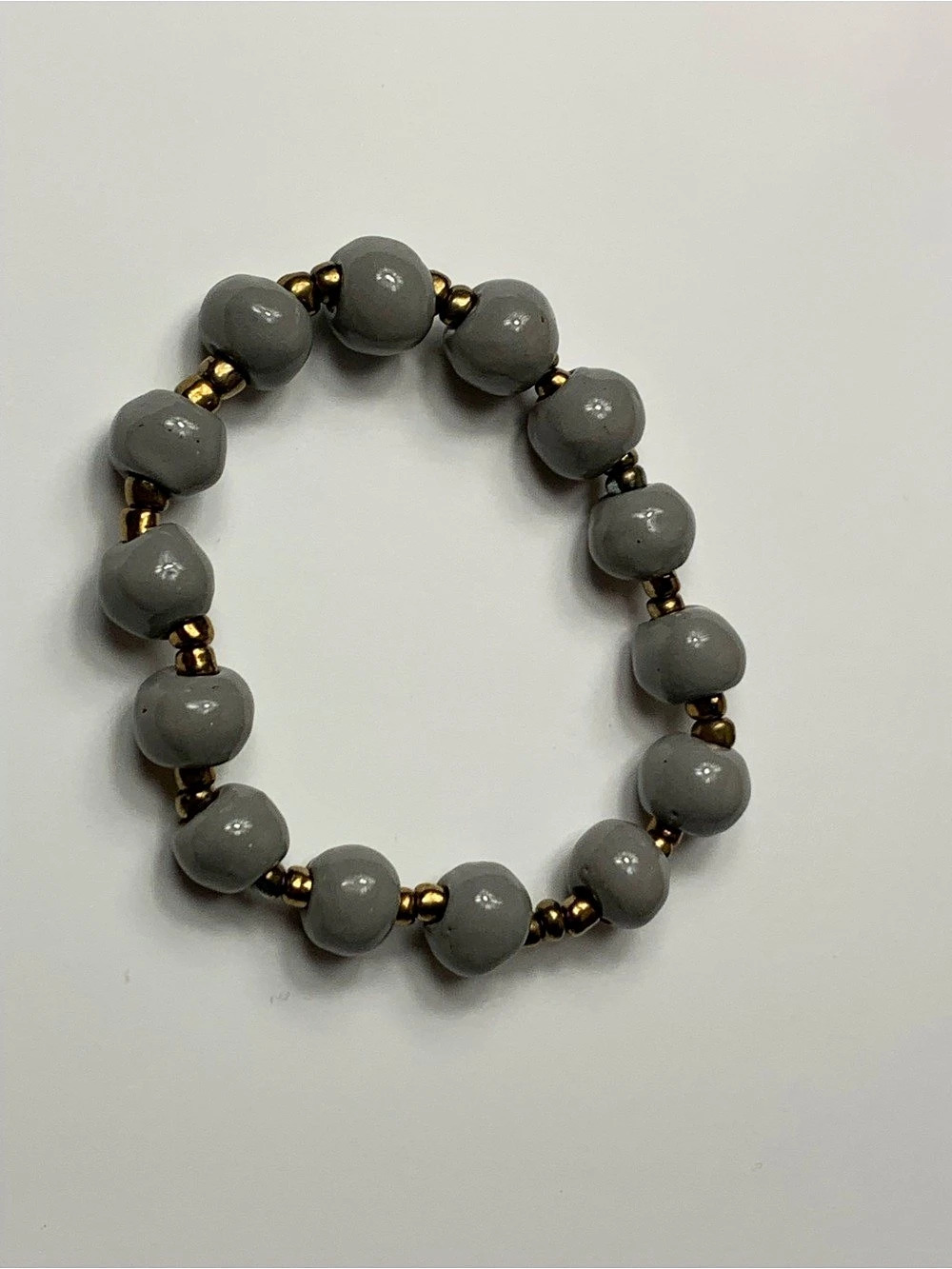 Gray Beaded Bracelet